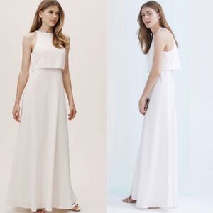 💯 BHLDN Jill Stuart Iva Crepe Maxi